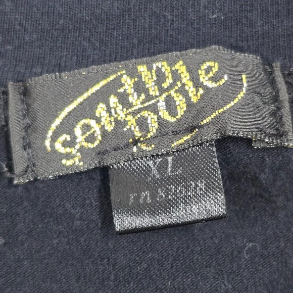 Southpole Top Womens XL Black 3/4 Sleeve V-Neck Stretch Hip Hop‎ Emo Y2K - Picture 5 of 11